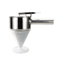 Ce Stainless Steel Handheld Cupcake Baking Funnel/dispensing Cooking Funnel/baking Tools For Baking Gelato Popsicle Ice Cream